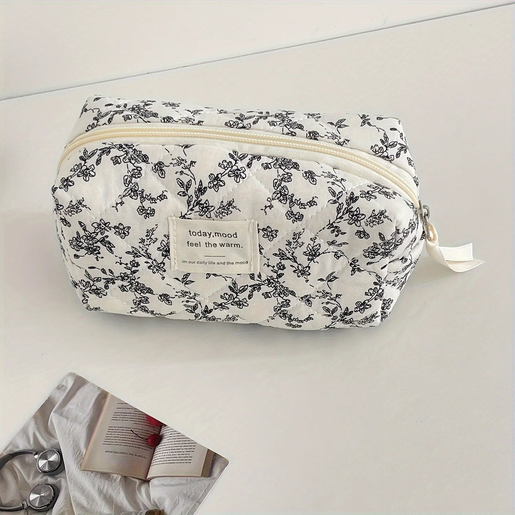 4pcs Floral Makeup Bag Set - Large Capacity Travel Organizer Pouch with Zipper Easy to Clean Travel Toiletry Organizer
