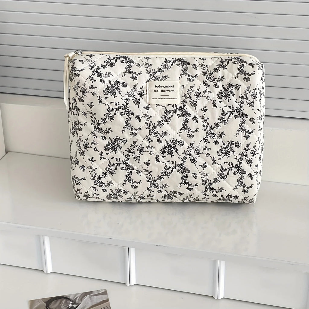 4pcs Floral Makeup Bag Set - Large Capacity Travel Organizer Pouch with Zipper Easy to Clean Travel Toiletry Organizer