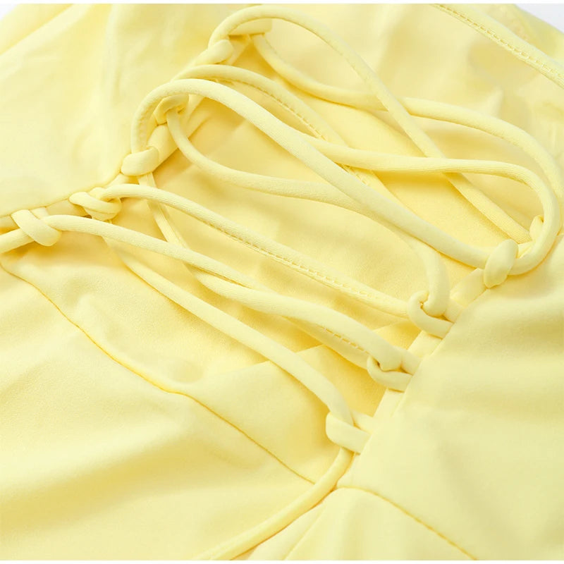 Butter Yellow Mesh Splicing Long Dress Elegant Strapless Split Backless Pleated Gowns For Women 2026 Lady Evening Party Gowns