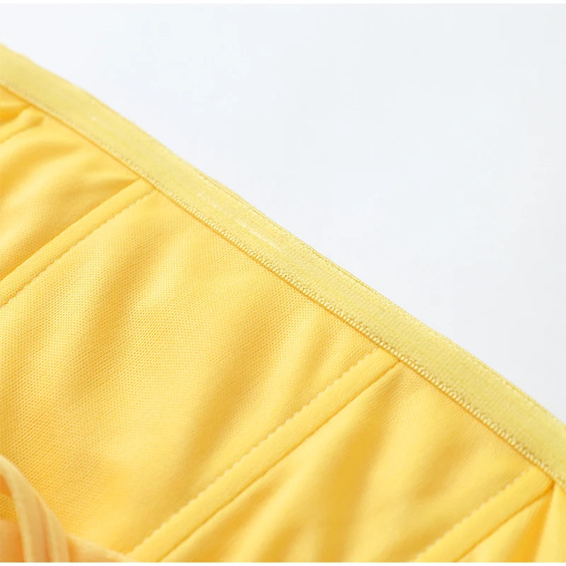 Butter Yellow Mesh Splicing Long Dress Elegant Strapless Split Backless Pleated Gowns For Women 2026 Lady Evening Party Gowns