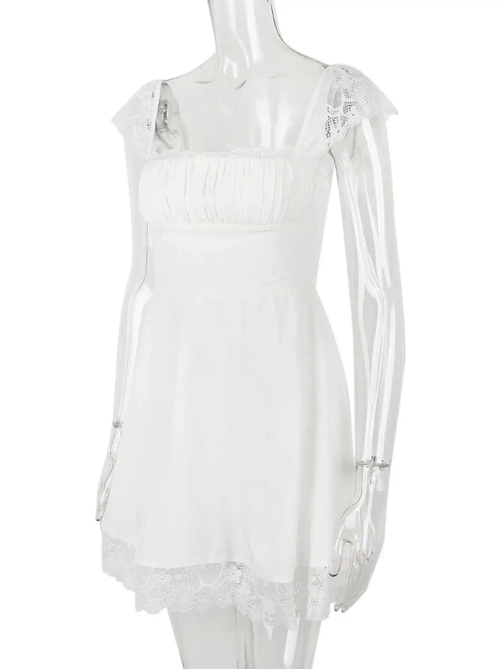 Sexy lace edge backless black mini summer dress women white short party dresses woman clothing birthday evening dress vestidos
