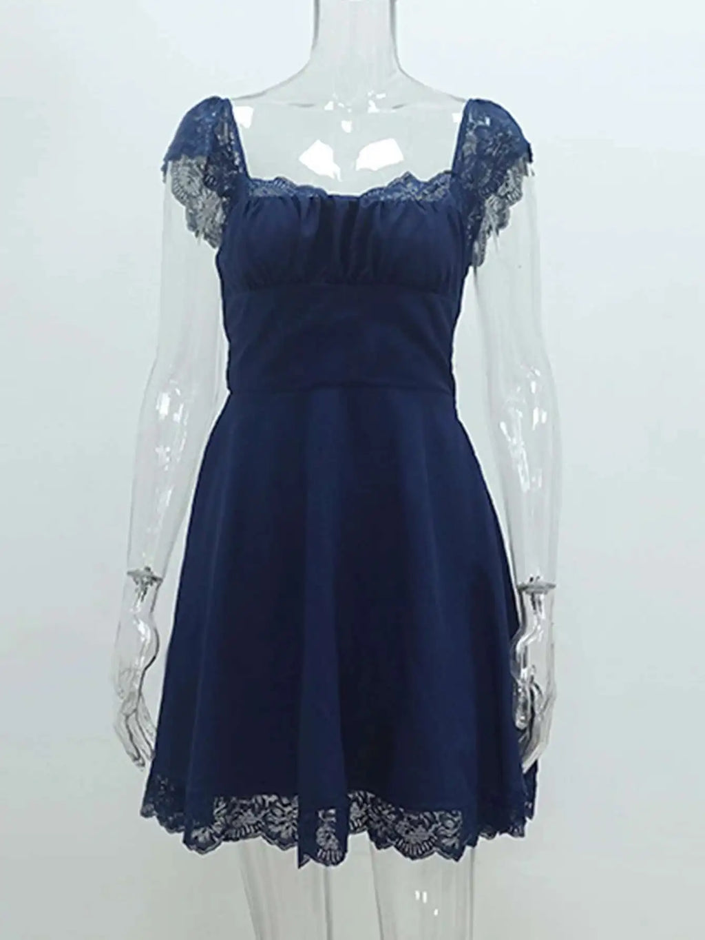 Sexy lace edge backless black mini summer dress women white short party dresses woman clothing birthday evening dress vestidos
