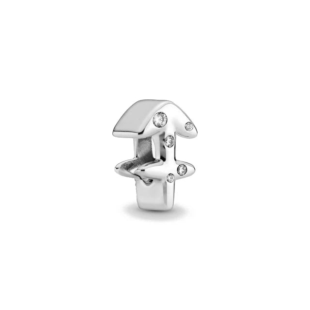 2025 Hot Sale Pink zircon aircraft passport cross Charm Beads Fit 925 Sterling Silver Original women Bracelet DIY Jewelry Gift