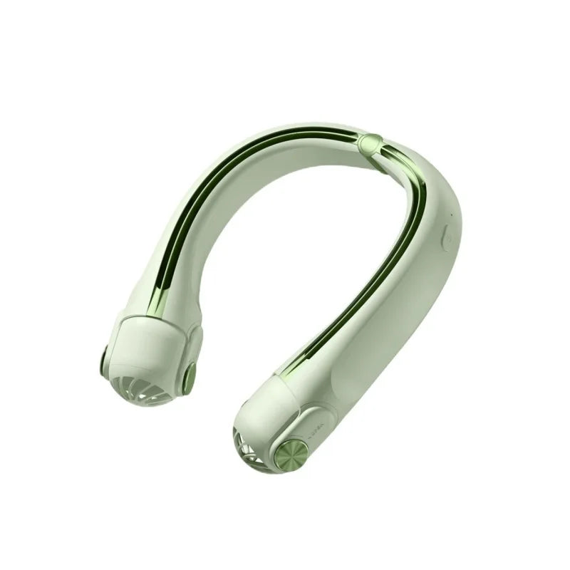 USB Rechargeable Rotor Neck Hanging Portable Fan Adjustable Bladeless Turbo Cooling for Dorm Home Outdoor Use