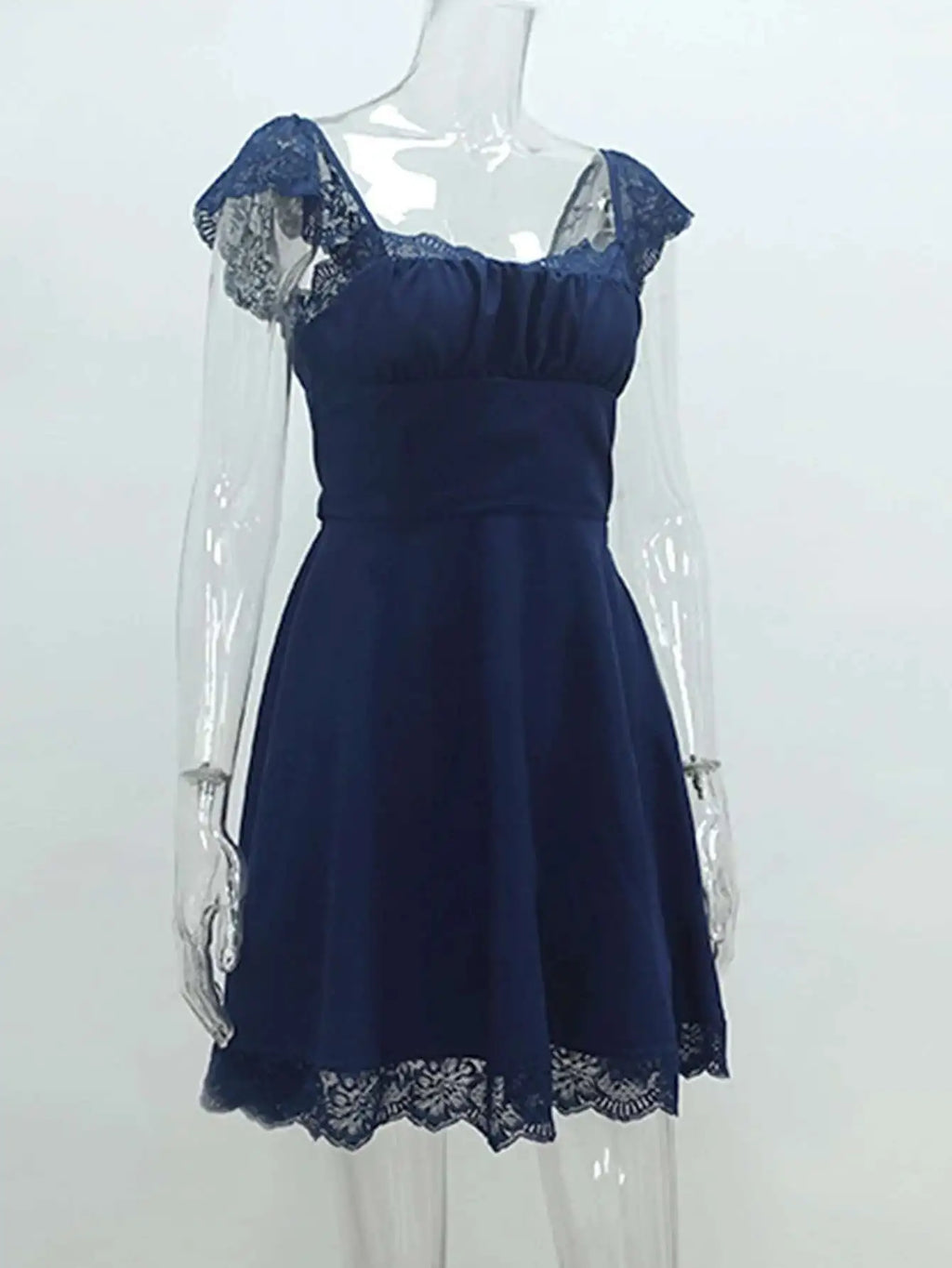 Sexy lace edge backless black mini summer dress women white short party dresses woman clothing birthday evening dress vestidos