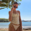 Sexy Spicy Spicy Girl Polka Dot Bikini Suit Slim Suspender Tank Top Tight-fitting Underpants Lady Popular Seaside Vacation Set
