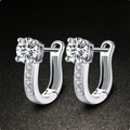 Luxury S925 Sterling Silver Exquisite Zirconia Earrings for Women, Fashionable and Elegant Wedding Gift Accessories