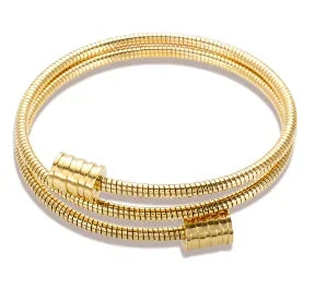 Simple Steel 3 Crystal Bracelet Bangle