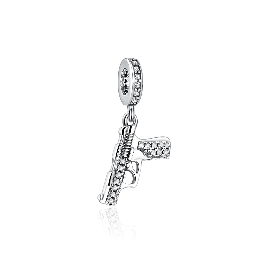 2025 Hot Sale Pink zircon aircraft passport cross Charm Beads Fit 925 Sterling Silver Original women Bracelet DIY Jewelry Gift