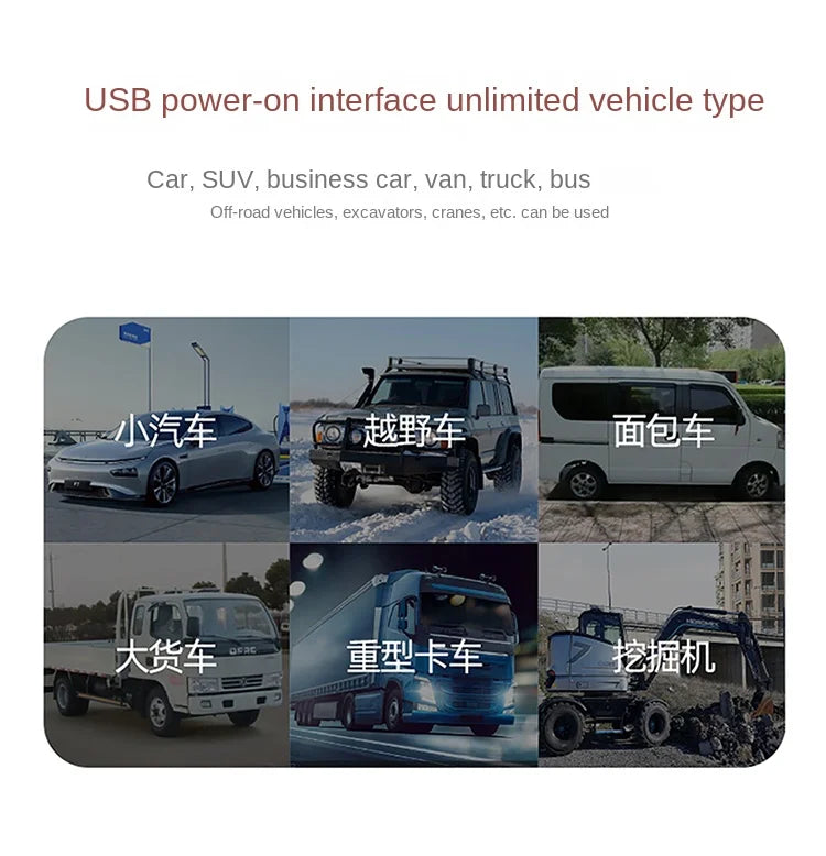 Car mounted rear electric fan with USB interface for car use, 12V 24V, large truck interior, rear seats, silent and powerful