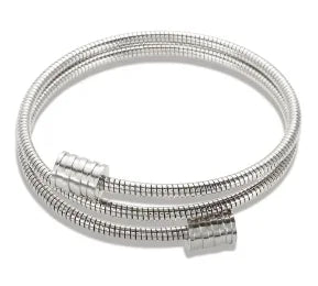 Simple Steel 3 Crystal Bracelet Bangle